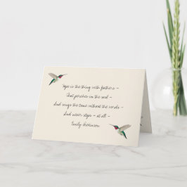 Hope Ruby-throated Hummingbird Card Kort
