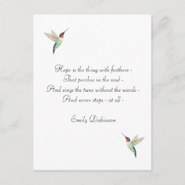 Hope Ruby-throated Hummingbird Postcard Vykort