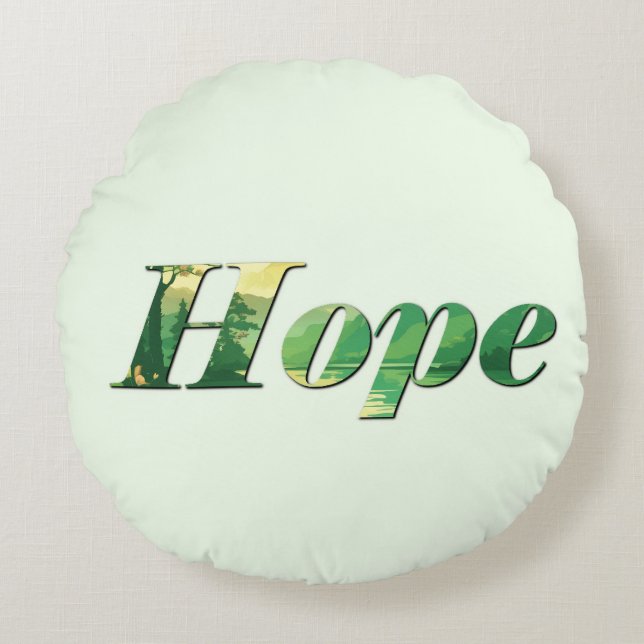 Hope. Rund Kudde (Framsidan)