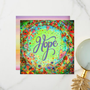 Hope Söt Boho Encouragement Inspirational Tack Kort
