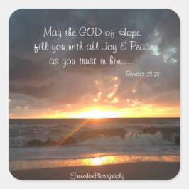 Hope Sticker Fyrkantigt Klistermärke