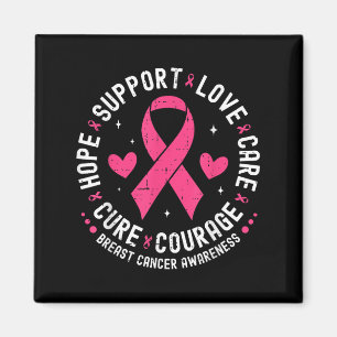 Hope Support Kärlek Care Breast Canceness Pin Magnet