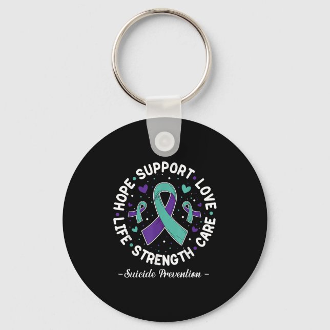 Hope Suprt Kärlek Life Suicide Prevention Awarenes Nyckelring (Framsida)