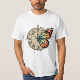 Hope Takes Time – Inspirational Clock & Butterfly  T Shirt