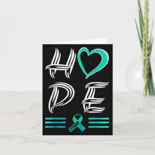Hope Teal Ribbon Gynecological Cancer Awareness Kort