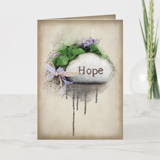 HOPE-text i sten Kort (Framsida)