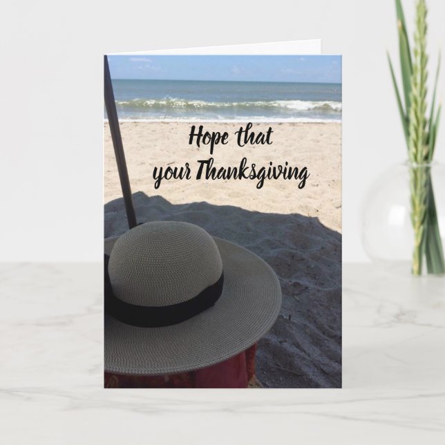 HOPE ***THANKSGIVING ** ÄR SOM EN *DAG I BEACH HELGKORT (Framsida)