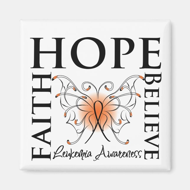 Hope Tro Faith - Leukemia Magnet (Framsidan)