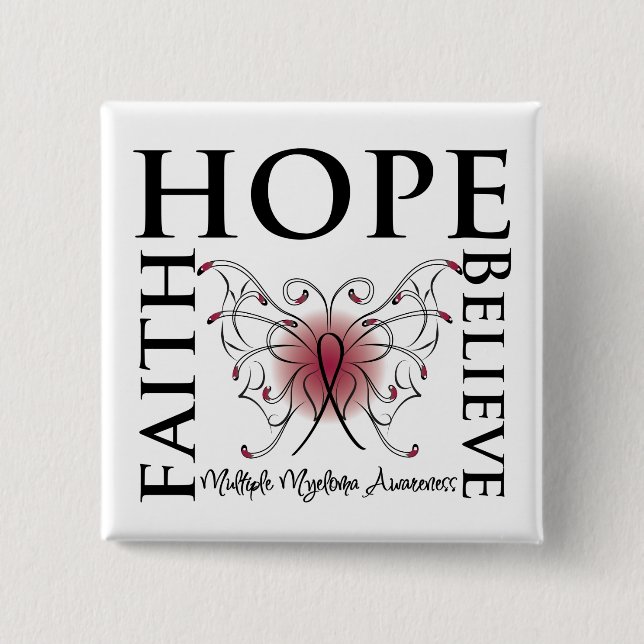 Hope Tro Faith - Många Myeloma Knapp (Framsida)