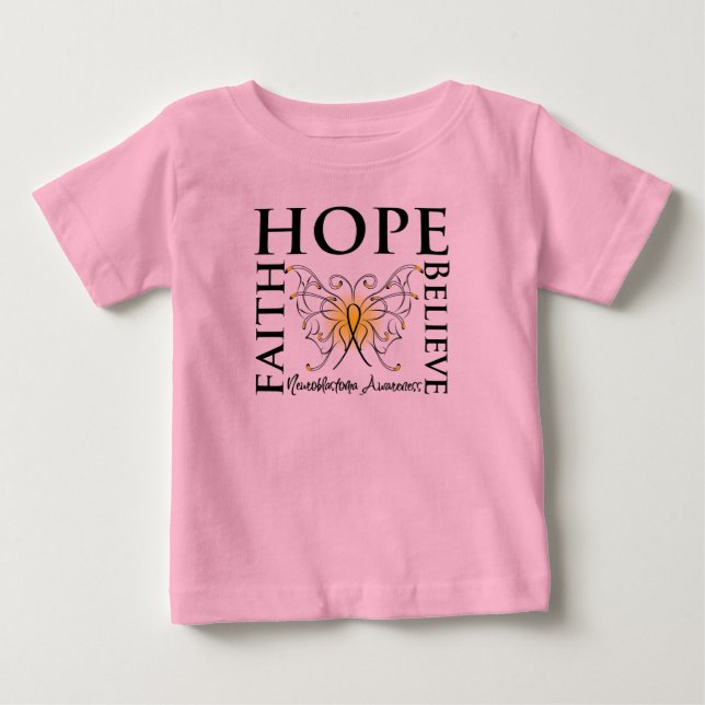 Hope Tro Faith - Neuroblastoma Cancer Tee (Framsida)