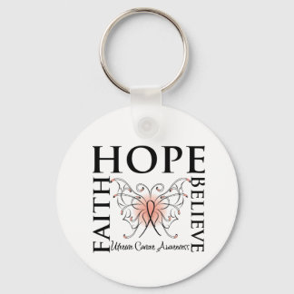 Hope Tro Faith - Uterine Cancer Nyckelring