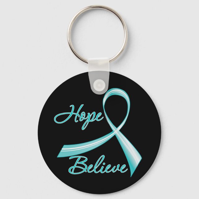 Hope Tro Ovarian Cancer Nyckelring (Framsida)