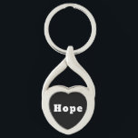 Hope Twisted Heart Silverfärgad Nyckelring<br><div class="desc">Schlüsselanhänger mit Namen Hope</div>