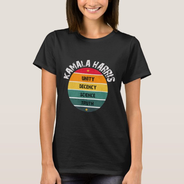 Hope Unity Decency Science Truth Instruction 2021 T Shirt (Framsida)