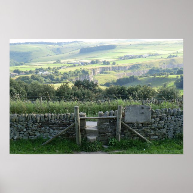 Hope Valley i Derbyshire Dales Poster (Framsidan)
