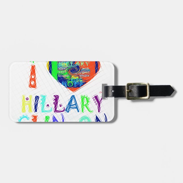 Hope Vote Blue Loely Reflection Fantastisk Hillary Bagagebricka (Horisontell Framsida)