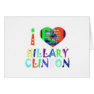 Hope Vote Blue Loely Reflection Fantastisk Hillary Hälsningskort