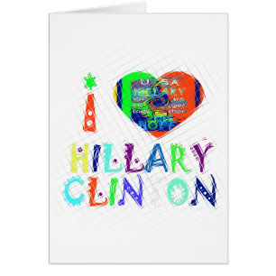 Hope Vote Blue Loely Reflection Fantastisk Hillary Hälsningskort