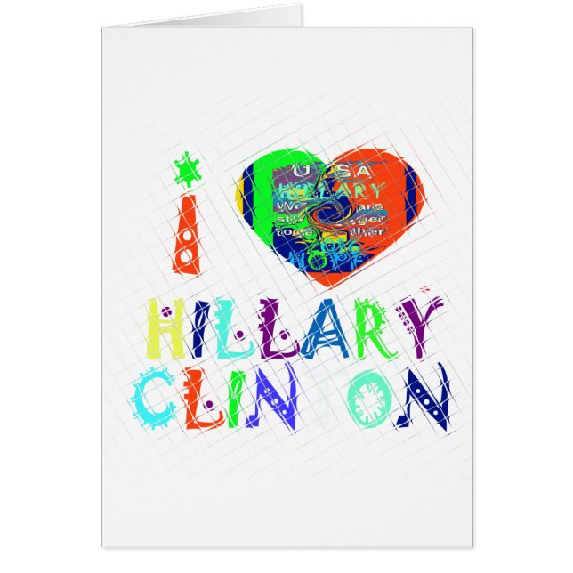 Hope Vote Blue Loely Reflection Fantastisk Hillary Hälsningskort (Framsidan)