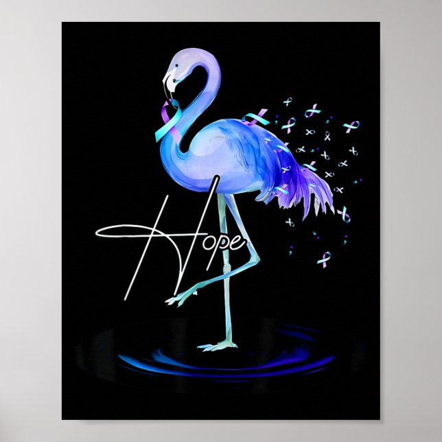 Hope With Flamingo Suicide Prevention Awareness  Poster (Framsidan)