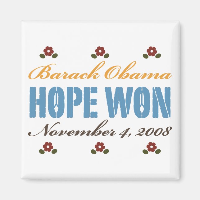 Hope Won Obama Magnet (Framsidan)