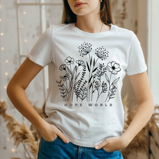 Hope World minimalist boho T-Shirt (Skapare uppladdad)