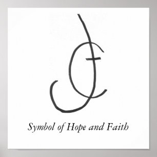 HopeandFaith symbol av hopp och tro Poster