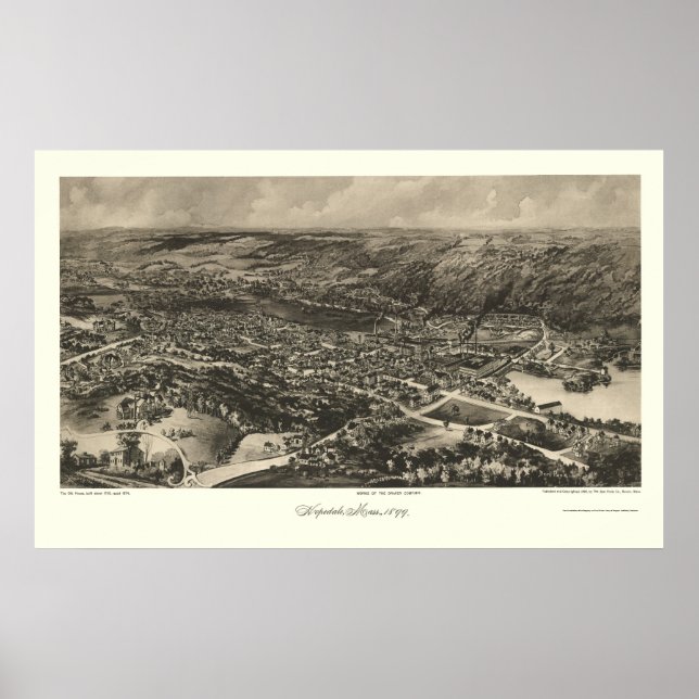 Hopedale, MORSA Panoramic Karta - 1899 Poster (Framsidan)