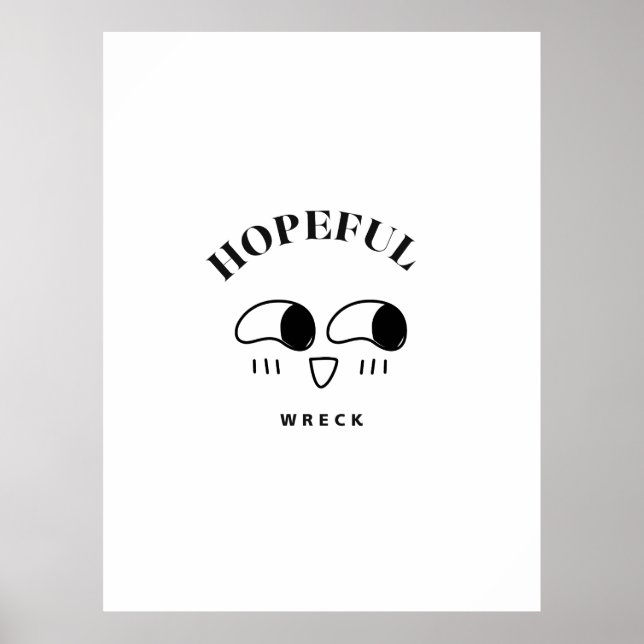 Hopeful Wreck Minimalist Typography Design Poster (Framsidan)