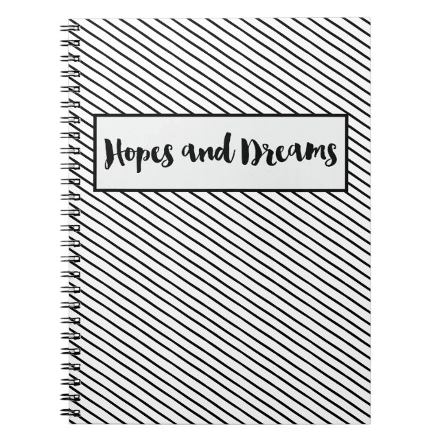Hopes and Dreams Journal Anteckningsbok Med Spiral (Framsidan)
