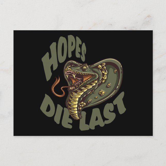 Hopes die last - COBRA SNAKE Vykort (Framsida)