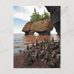 Hopewell Flowerpot Sten New Brunswick Postcard Vykort