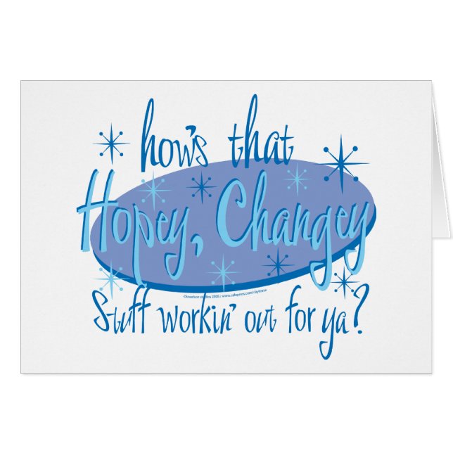 HOPEY-CHANGEY.2 eps Hälsningskort (Framsidan Horizontal)