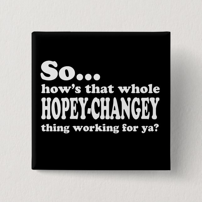 Hopey-Changey sak Knapp (Framsida)