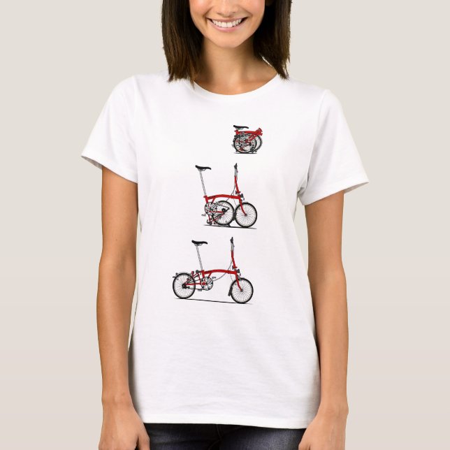 Hopfällbar cykel tee shirt (Framsida)