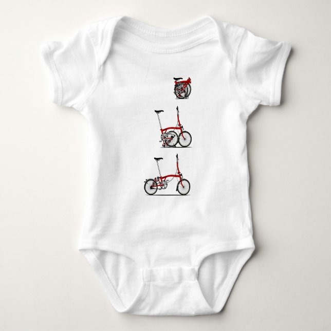Hopfällbar cykel tee shirt (Framsida)