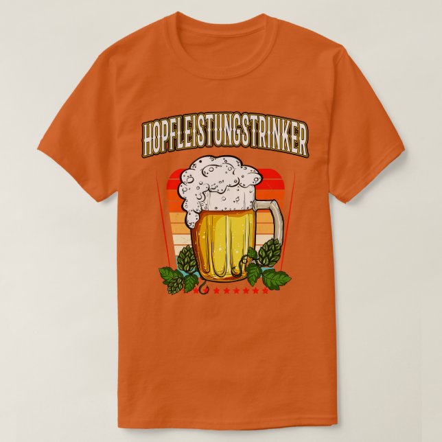 Hopfleistungstrinker Bier Hopfen Spa Roligt Party T Shirt (Design framsida)