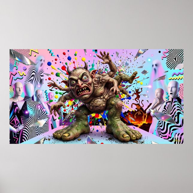 Hopgoblin av Memphis Design Poster (Framsidan)