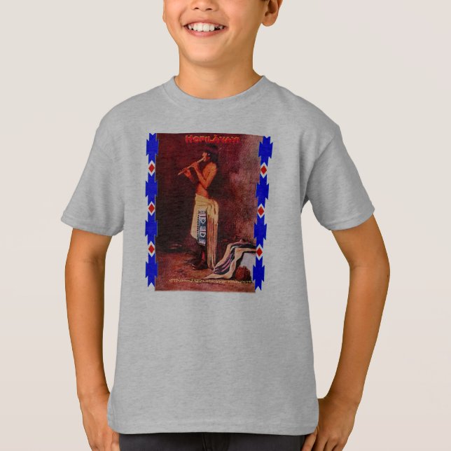 "Hopi Flute Player" Tee Shirt (Framsida)