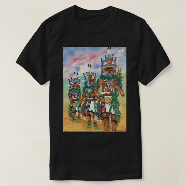 Hopi Hemis Kachinas Poster T Shirt (Design framsida)