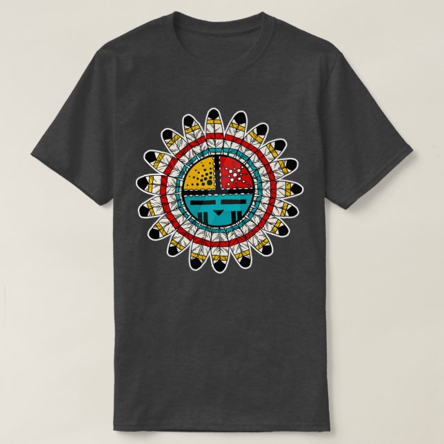 Hopi Kachina Native American Design  T Shirt (Design framsida)