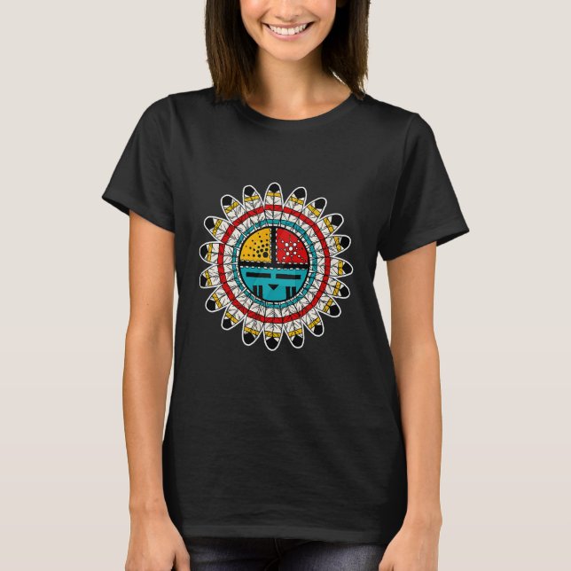 Hopi Kachina Native American T Shirt (Framsida)