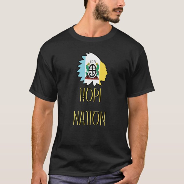 Hopi Nation-Flagga, inhemsk inhemsk amerikansk Hea T Shirt (Framsida)