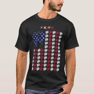 Hopi Native Indian Chief USA flagga 4 Jul T Shirt