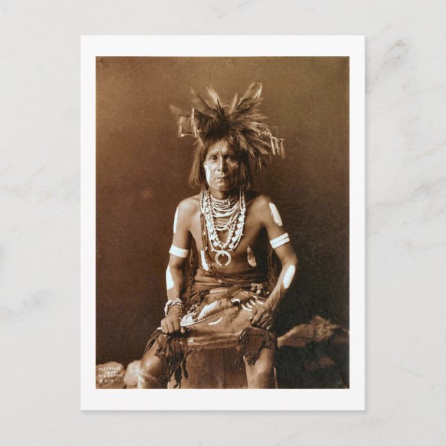 Hopi Snake Priest ca. 1900 Vykort (Framsida)