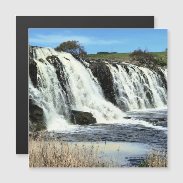 Hopkins Falls strömmande vatten Magnetkort (Fram/baksida)