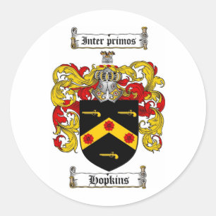 HOPKINS FAMILY CREST - HOPKINER JACKAR AV ARM RUNT KLISTERMÄRKE
