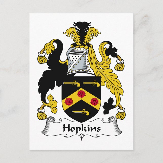 Hopkins Family Crest Vykort (Framsida)