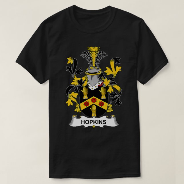 Hopkins Jackar Arm Family Crest Premium T Shirt (Design framsida)