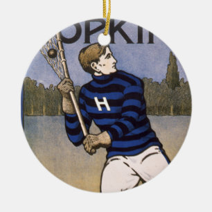 Hopkins Lacrosse 1902 - Bristow Adams Julgransprydnad Keramik